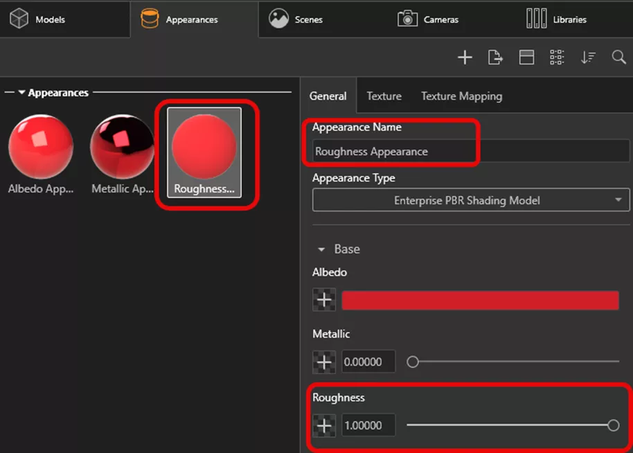 基于原始反照率（消防车红）外观，将粗糙度设为 1，效果为完全哑光
