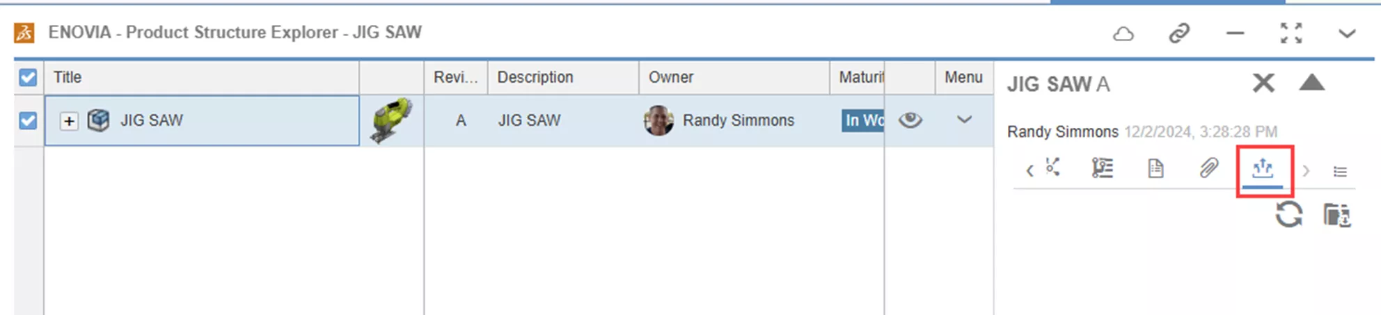 信息面板顶部的图标 / 选项卡中切换至派生格式
