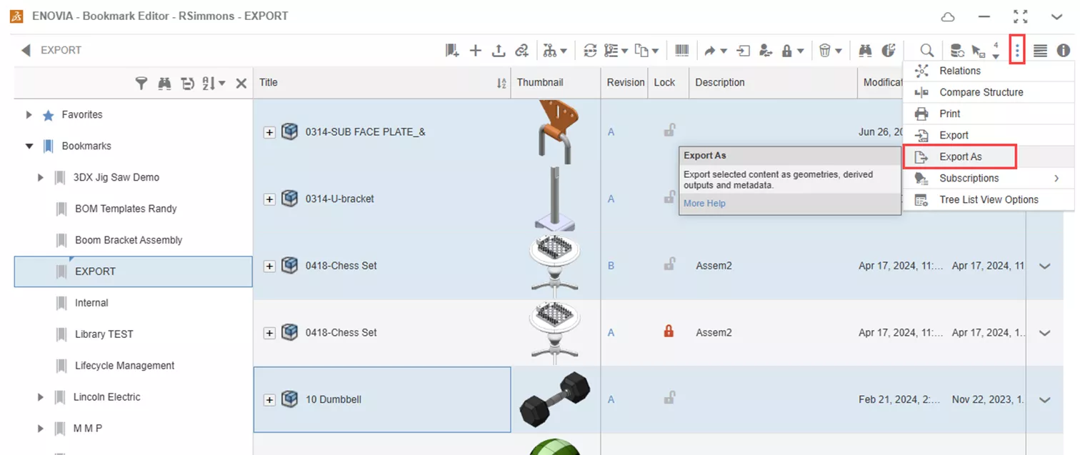 全选所有文件（或按需选中目标文件），点击顶部工具栏中的  另存导出（Export As） 命令
