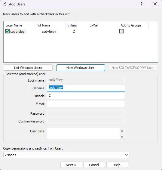 在添加到保险库前修改用户信息