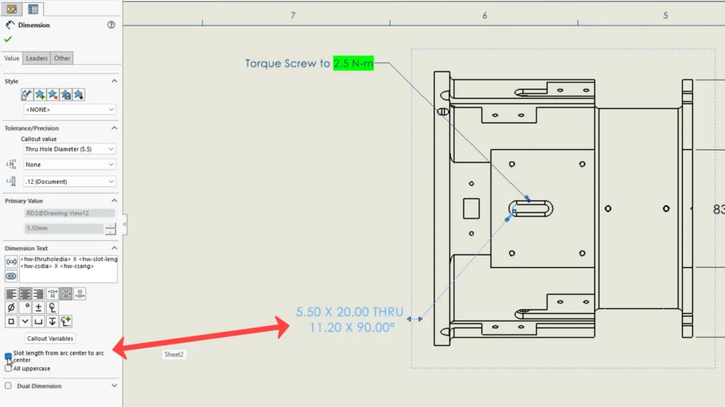 简化槽口尺寸标注
