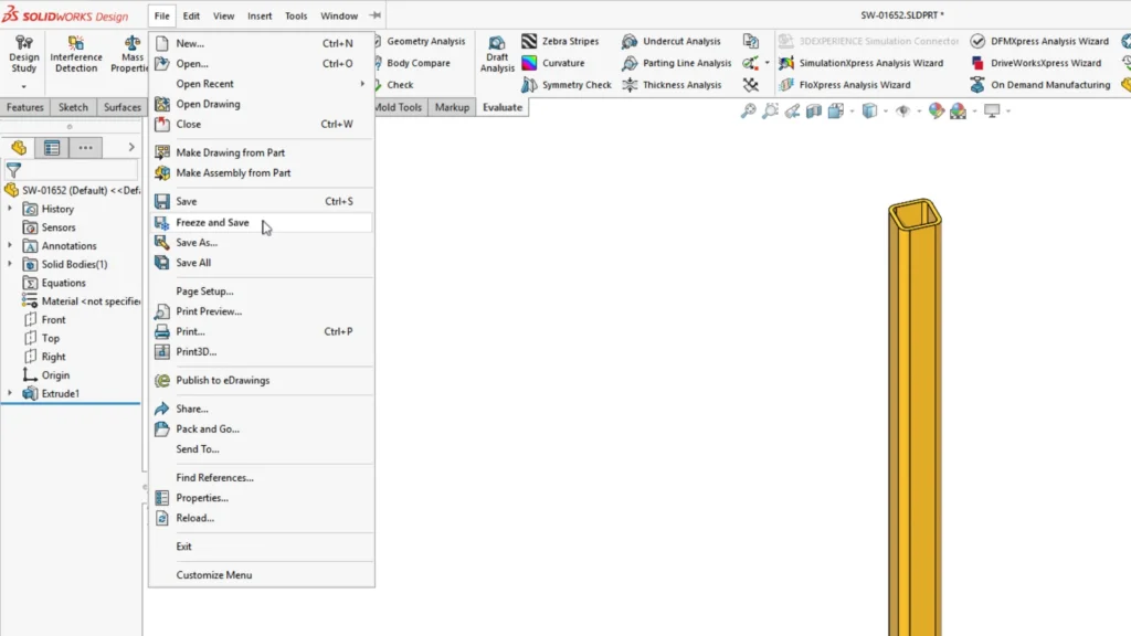 冻结并保存 —— 锁定设计成果