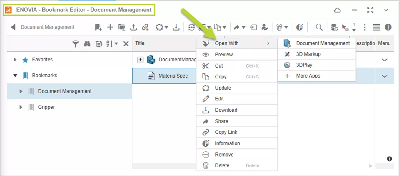 在书签编辑器中右键单击文件，选择通过多款应用打开