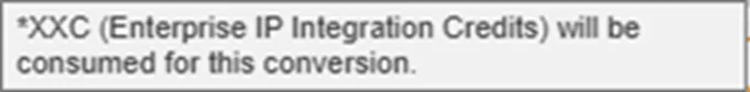 需要为企业租户购买并消耗企业知识产权集成积分（XXC）。