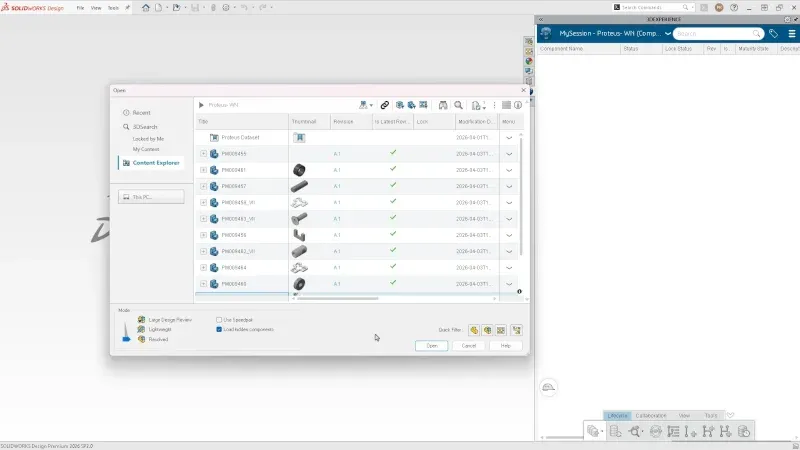 在 SOLIDWORKS 设计打开对话框中直接访问内容资源管理器 —— 更快打开与浏览平台文件 在 SOLIDWORKS 设计打开对话框中直接访问内容资源管理器 —— 更快打开与浏览平台文件
