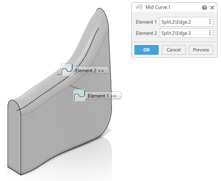 在Abaqus R2026x 版本中，你现在可在两条线之间提取中线，显著提升复杂三维结构中面抽取流程的效率。
