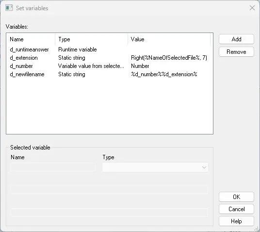 重命名 SOLIDWORKS 文件所需的变量