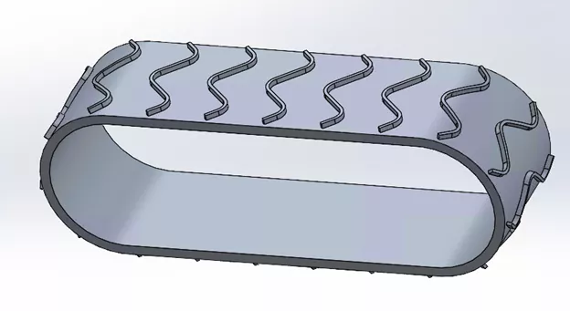 如何在 SOLIDWORKS中创建带防滑齿的传输送带模型？