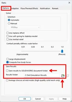 为 SOLIDWORKS 仿真设置全新结果文件夹 为 SOLIDWORKS 仿真设置全新结果文件夹