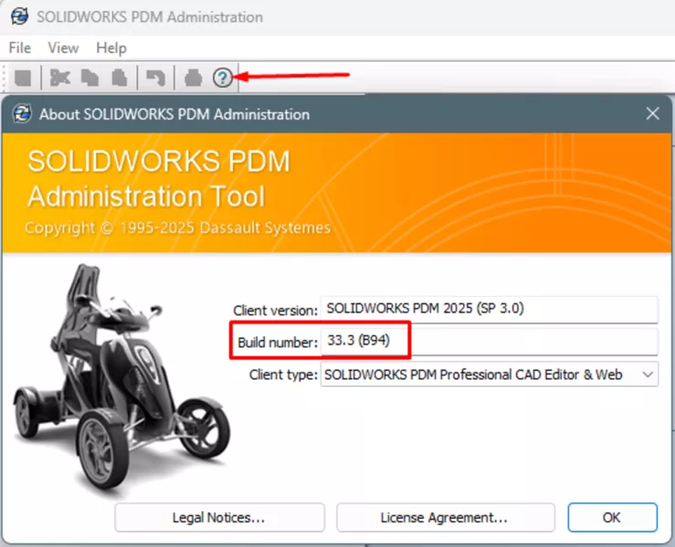 SOLIDWORKS PDM 管理工具查看编译版本号