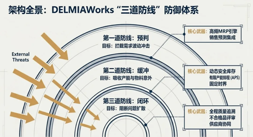 架构全景:DELMIAWorks”三道防线”防御体系