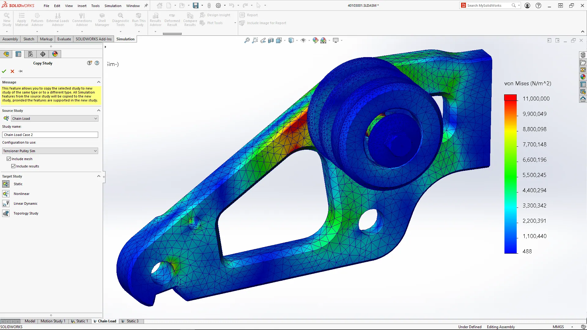 SOLIDWORKS 仿真静态算例分析界面及结果展示 SOLIDWORKS 仿真静态算例分析界面及结果展示