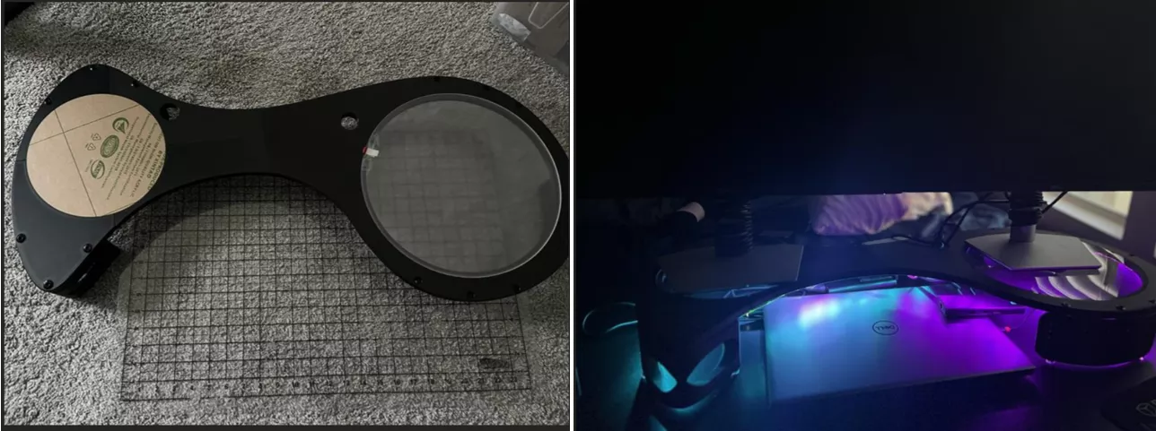 组装完成的 3D 打印双显示器增高架成品 组装完成的 3D 打印双显示器增高架成品