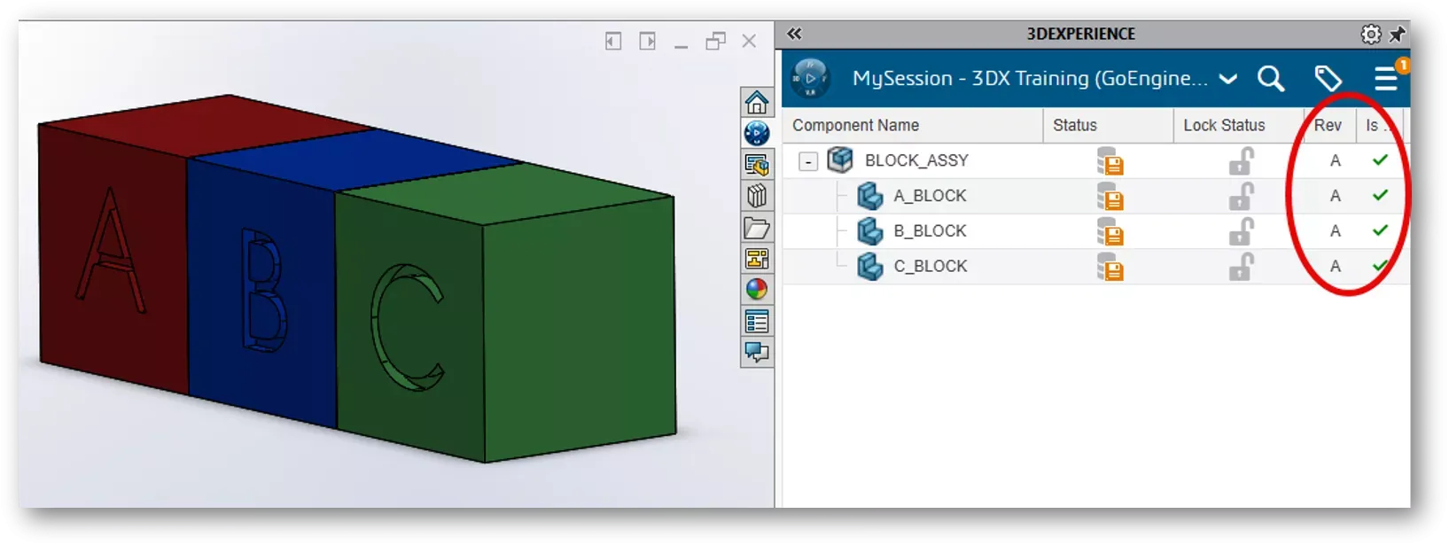 我的会话面板识别出修改后的同源 SOLIDWORKS 文件界面 我的会话面板识别出修改后的同源 SOLIDWORKS 文件界面