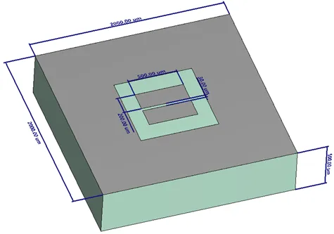 Transmon 量子比特尺寸示意图 Transmon 量子比特尺寸示意图