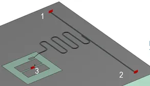 频域求解器对应的 Transmon 量子比特仿真模型 频域求解器对应的 Transmon 量子比特仿真模型