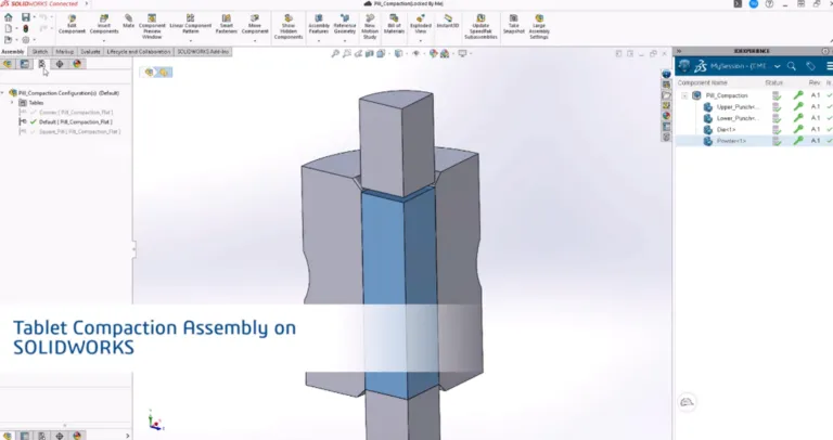 SOLIDWORKS片剂冲压装配三维模型界面