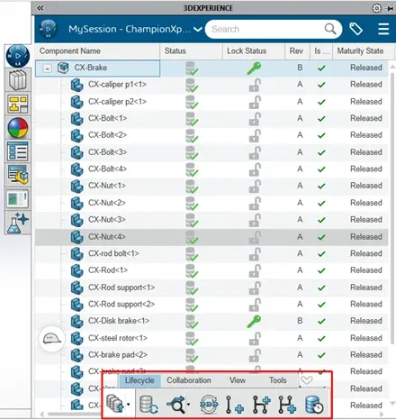 SOLIDWORKS 内嵌 3DEXPERIENCE 窗口操作栏同步集成生命周期指令 SOLIDWORKS 内嵌 3DEXPERIENCE 窗口操作栏同步集成生命周期指令
