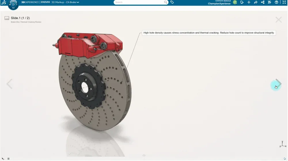直接使用 * 三维标注组件(3D Markup)* 在装配模型上标注缺陷与优化方案 直接使用 * 三维标注组件(3D Markup)* 在装配模型上标注缺陷与优化方案