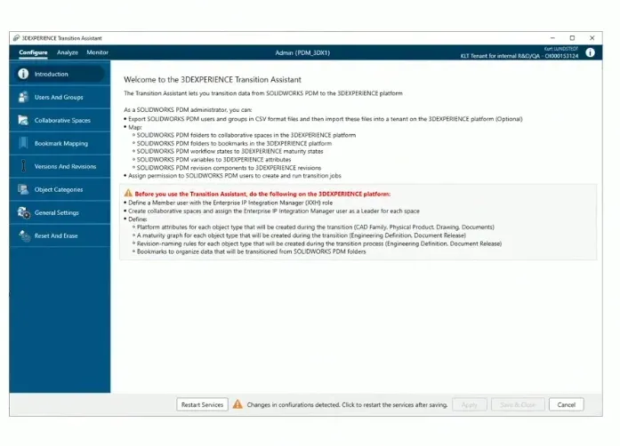 3DEXPERIENCE 迁移助手是专用数据迁移工具 3DEXPERIENCE 迁移助手是专用数据迁移工具