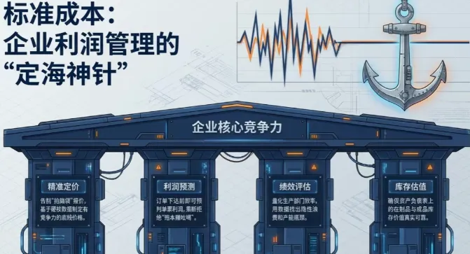 标准成本，是指在理想或正常生产条件下，生产一个产品“应该花多少钱”