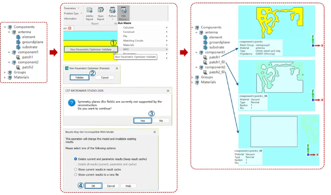 运行“Non Parametric Optimizer Validate”,随后在对话框中逐个点击 运行“Non Parametric Optimizer Validate”,随后在对话框中逐个点击