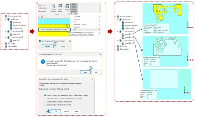 运行“Non Parametric Optimizer Validate”,随后在对话框中逐个点击 运行“Non Parametric Optimizer Validate”,随后在对话框中逐个点击