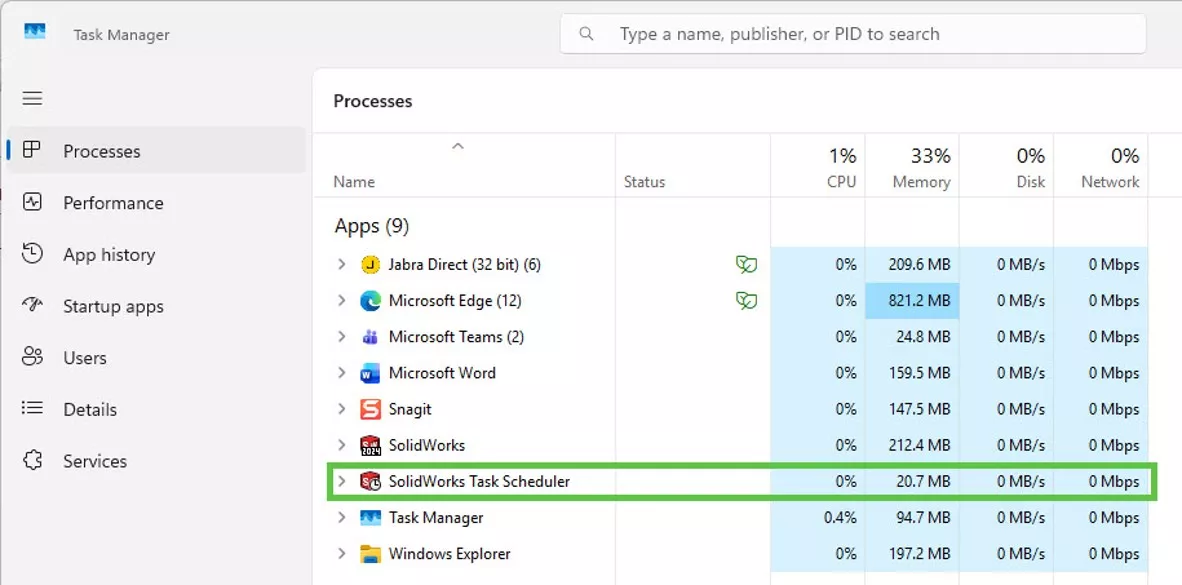 SOLIDWORKS 任务调度程序无法正常运行的解决办法