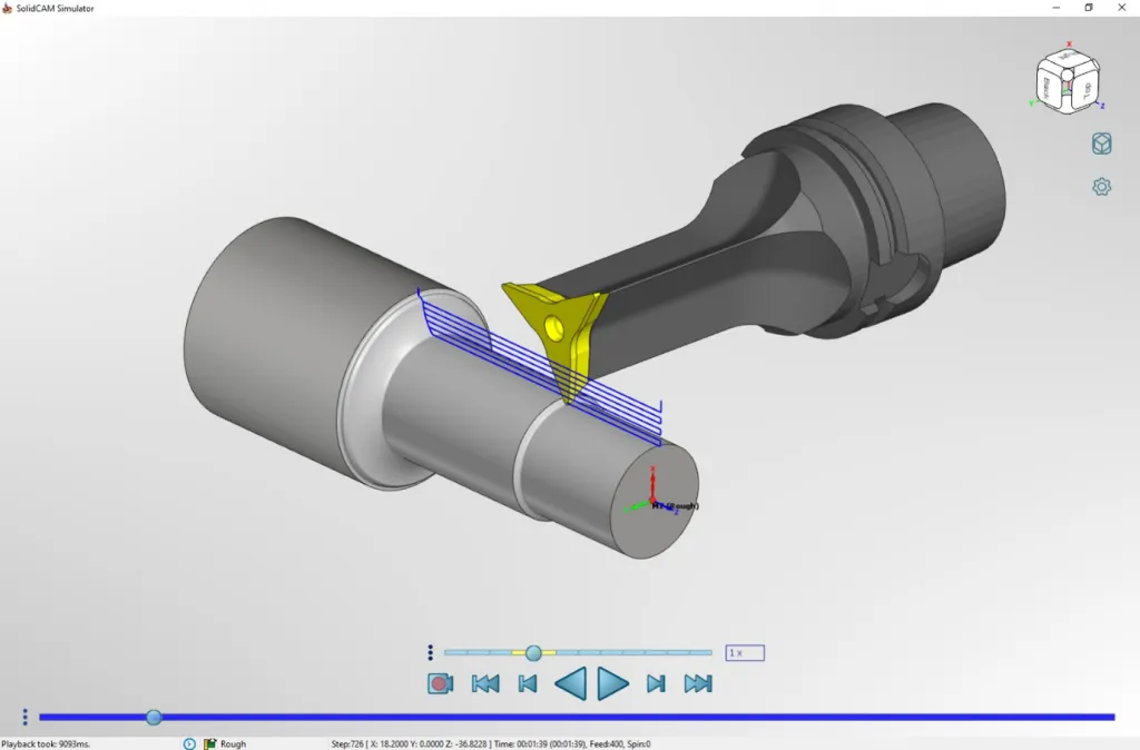 SolidCAM 仿真器界面 SolidCAM 仿真器界面