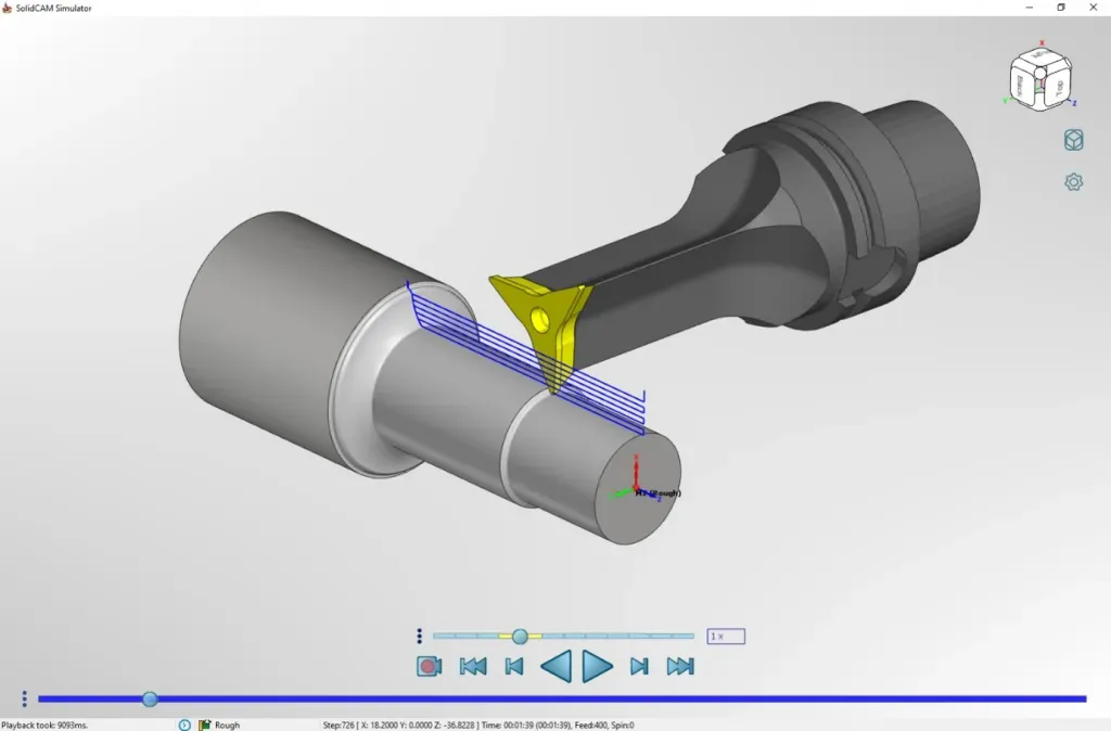 SolidCAM 仿真器界面 SolidCAM 仿真器界面