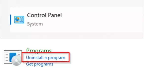 Windows 控制面板卸载程序界面 Windows 控制面板卸载程序界面