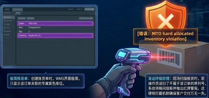 在创建拣货单时,系统只显示与该销售订单关联的MTO库存位置 在创建拣货单时,系统只显示与该销售订单关联的MTO库存位置