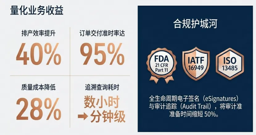 实现了数据实时一致、业务流程连续协同,为企业构建更加透明、高效、可追溯的制造运营体系 实现了数据实时一致、业务流程连续协同,为企业构建更加透明、高效、可追溯的制造运营体系