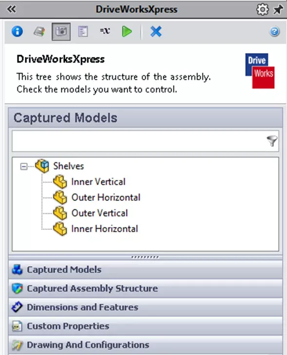 DriveWorksXpress 已采集 SOLIDWORKS 模型示例