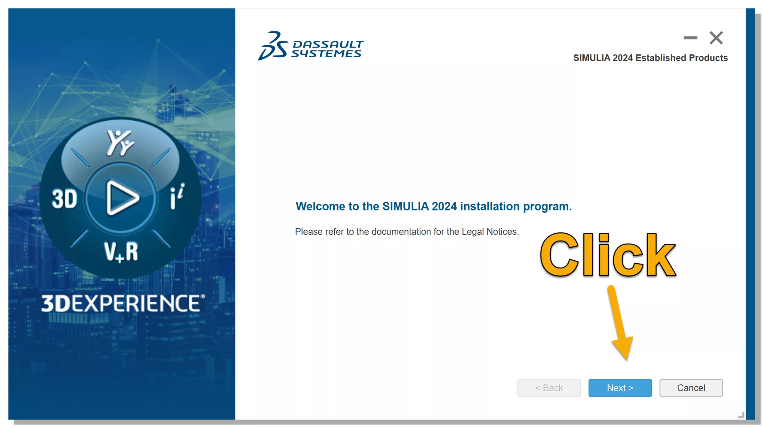 SIMULIA 2024 安装程序欢迎界面 SIMULIA 2024 安装程序欢迎界面