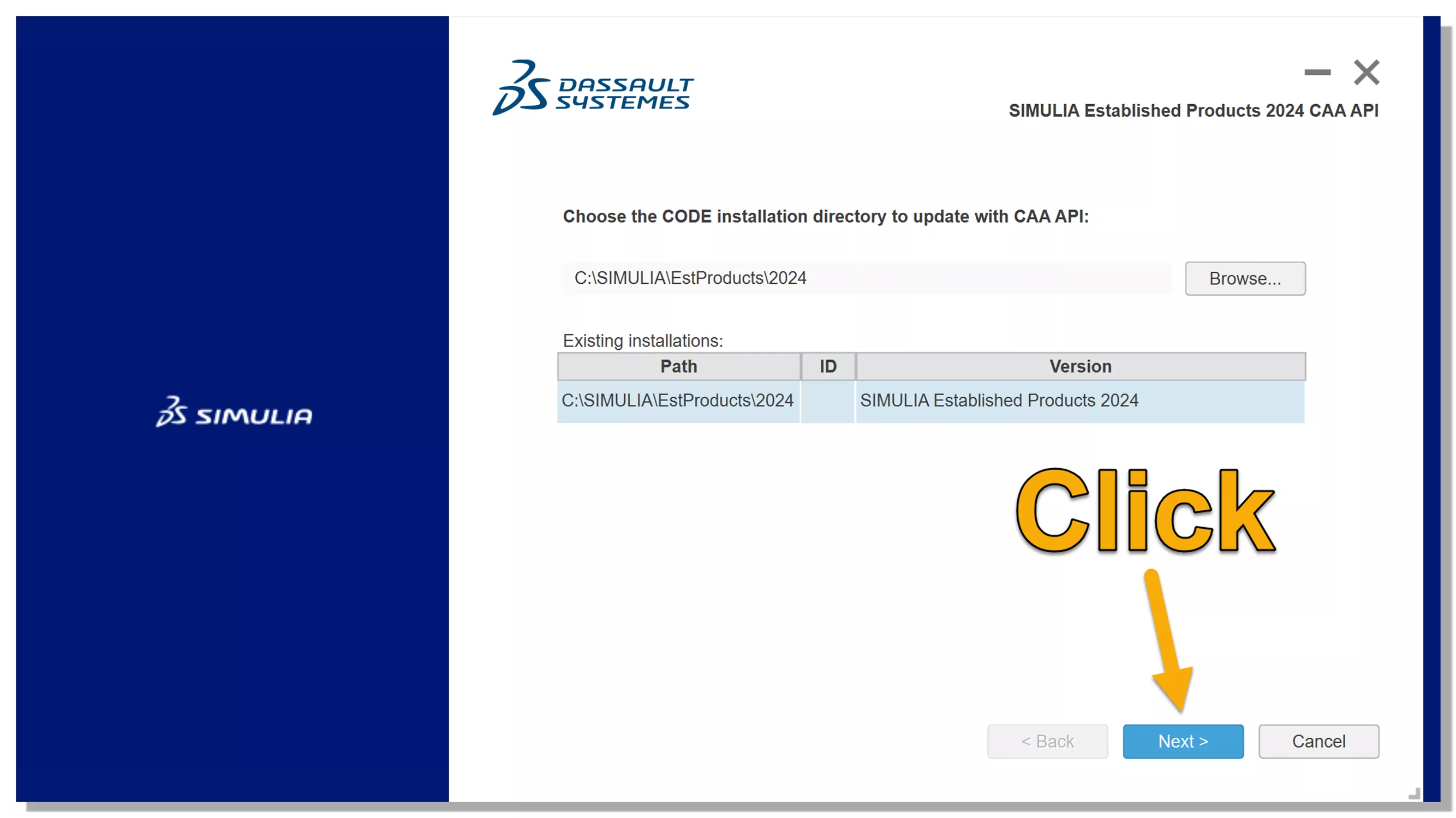 SIMULIA 程序安装根目录设置界面 SIMULIA 程序安装根目录设置界面