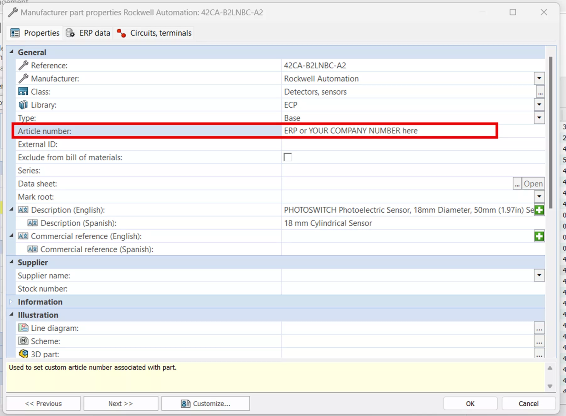 SOLIDWORKS Electrical 设计规则检查配置，自动识别缺失 ERP 物料号元器件