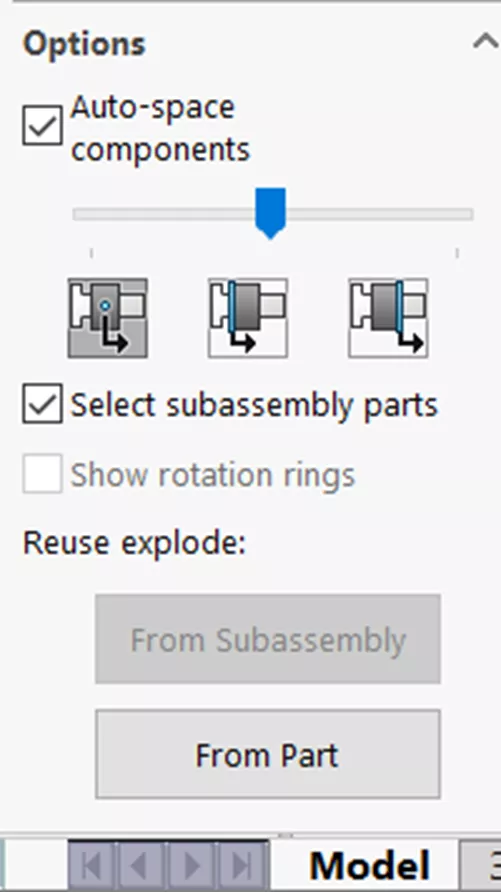 SOLIDWORKS 多实体爆炸视图复用功能界面 SOLIDWORKS 多实体爆炸视图复用功能界面