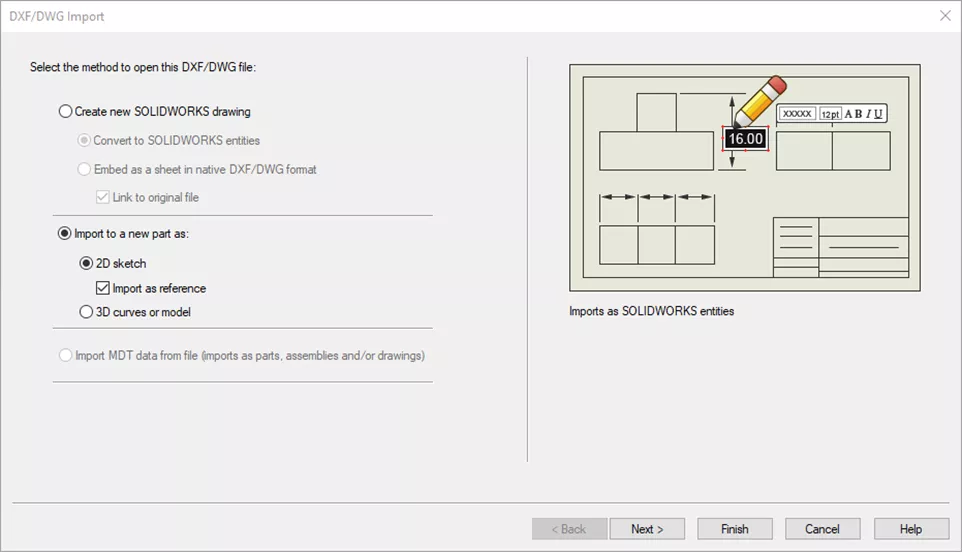 使用SOLIDWORKS 2D转3D工具栏实现更快的DWG转换