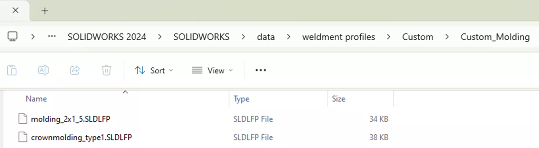 新建 SOLIDWORKS 自定义焊件型材存放文件夹 新建 SOLIDWORKS 自定义焊件型材存放文件夹