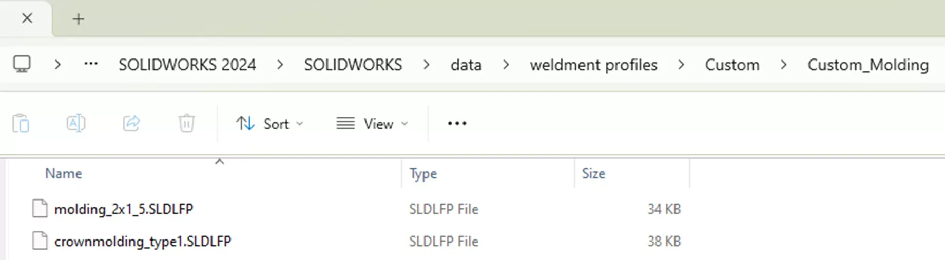 新建 SOLIDWORKS 自定义焊件型材存放文件夹