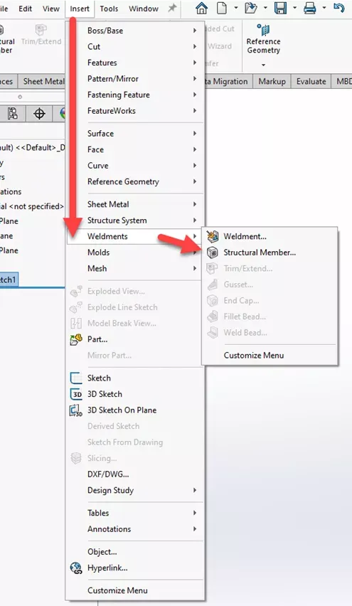 SOLIDWORKS 使用自定义焊件轮廓建模 | SOLIDWORKS 结构构件命令