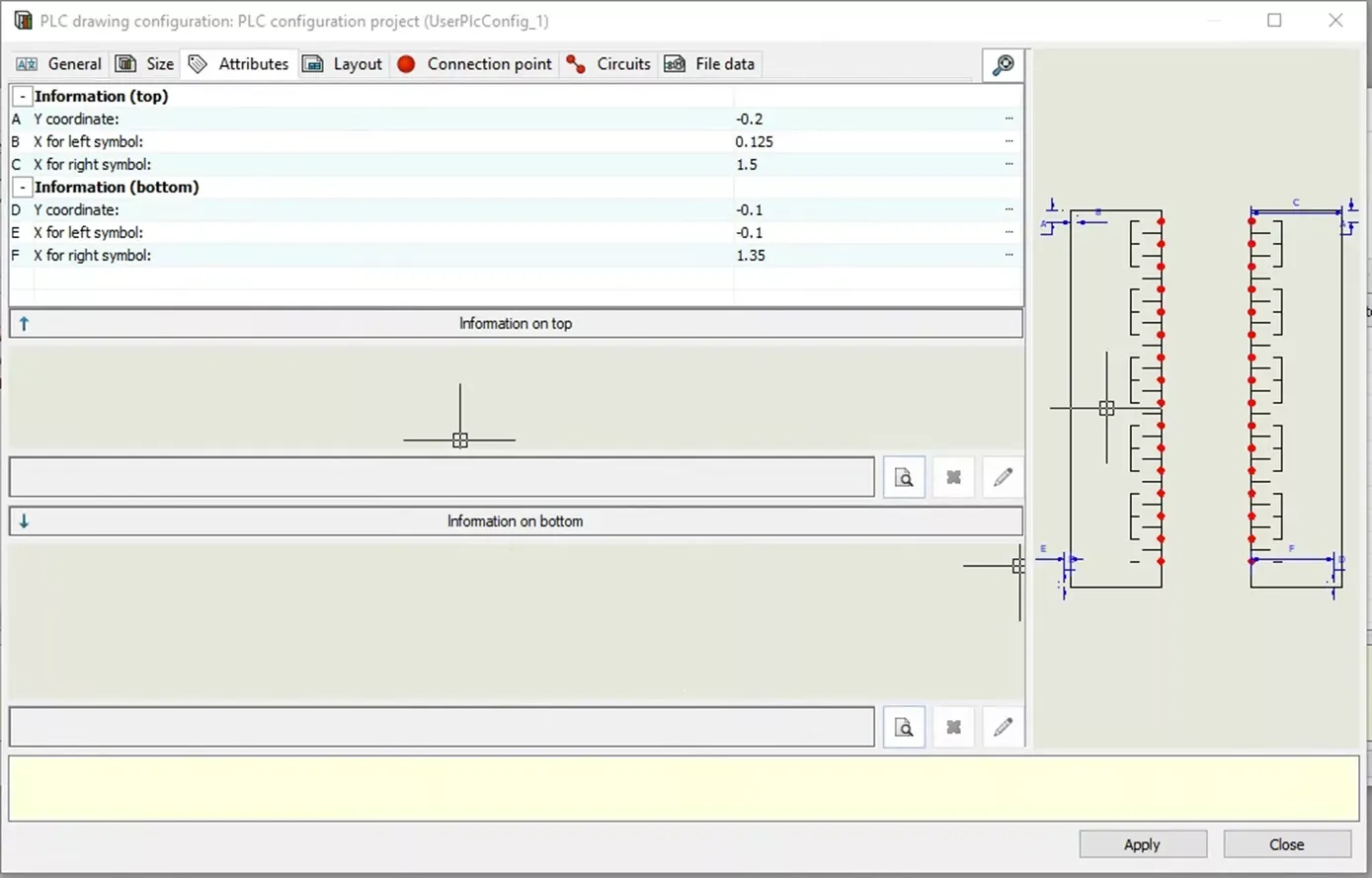 SOLIDWORKS Electrical PLC 配置管理器【属性】选项卡界面