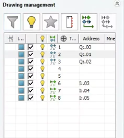 SOLIDWORKS Electrical 图纸操作工具栏示意图