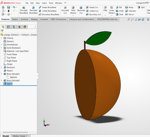 SOLIDWORKS 分割命令使用教程