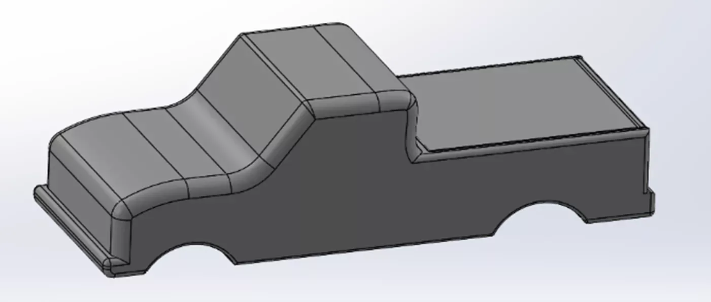 SOLIDWORKS 皮卡模型 —— 货箱加盖示意图