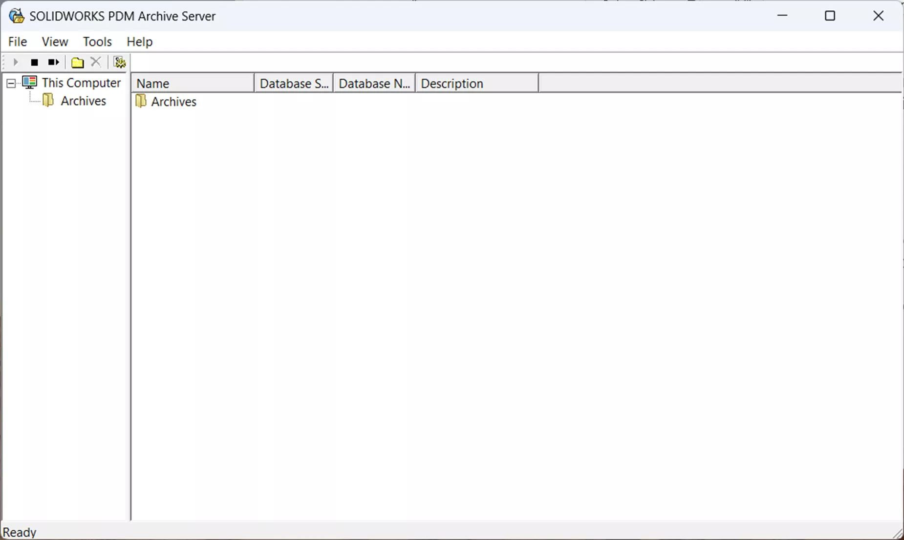 SOLIDWORKS PDM 档案服务器管理员配置界面示意图 SOLIDWORKS PDM 档案服务器管理员配置界面示意图