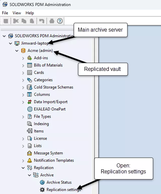 SOLIDWORKS PDM 复制设置入口