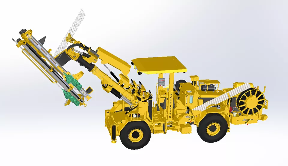 SOLIDWORKS 标准版中的 Resamin Bolter 77D 模型