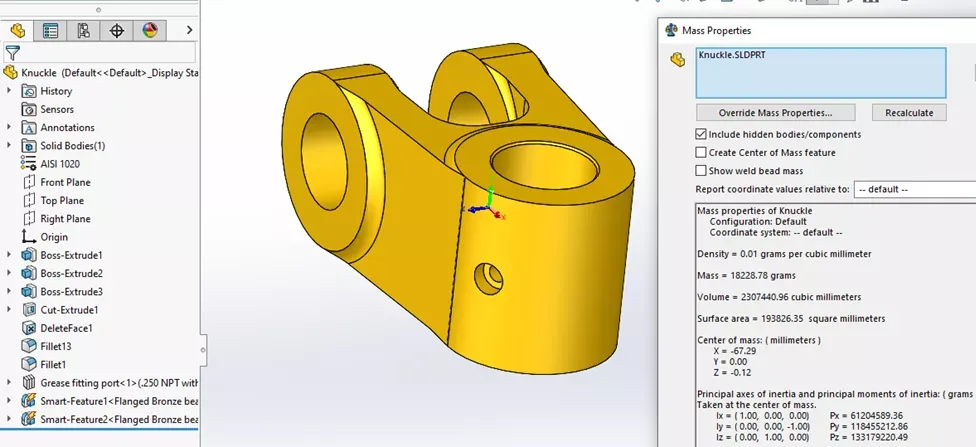 SOLIDWORKS 标准版中铰接座零件装配特征 SOLIDWORKS 标准版中铰接座零件装配特征